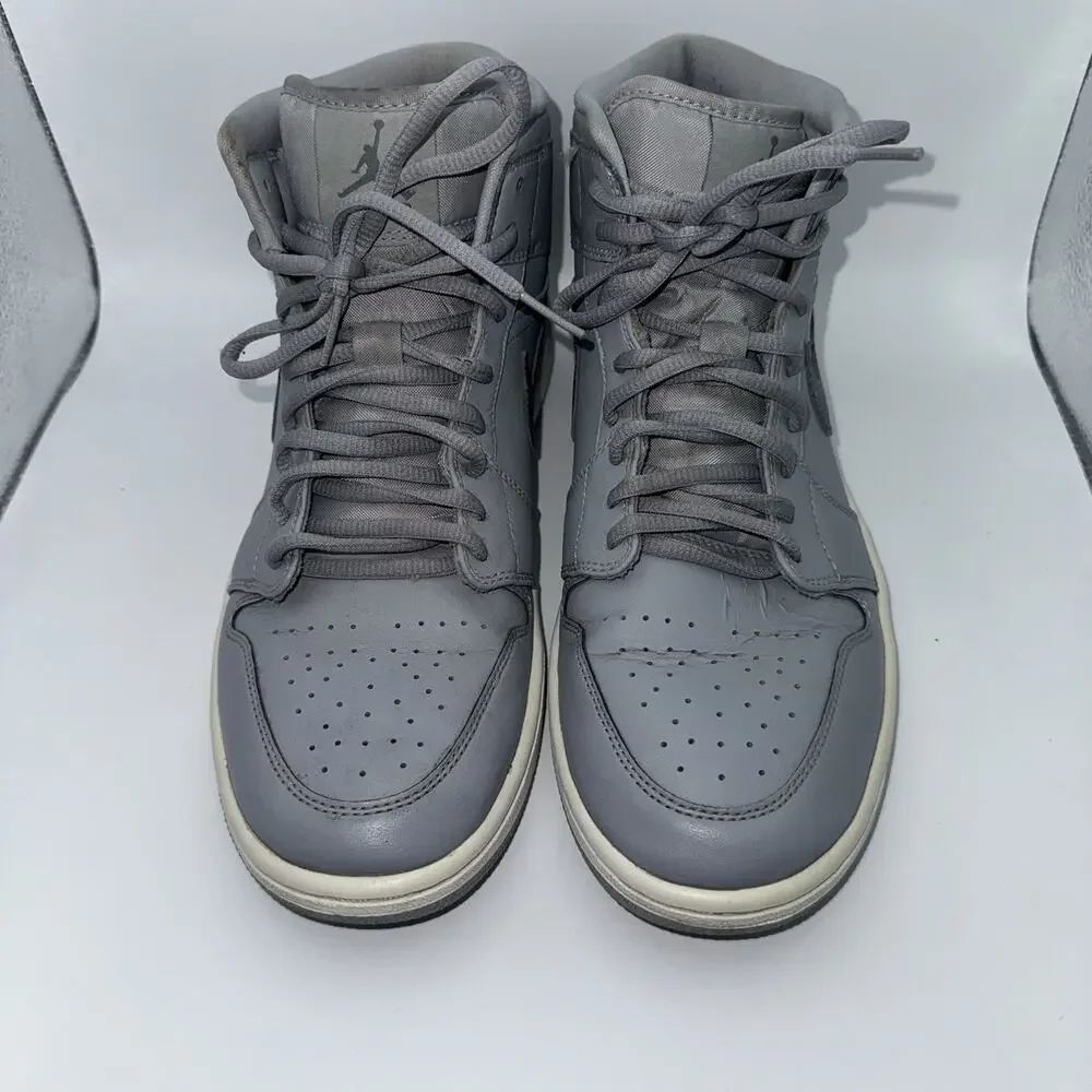 Nike Air Jordan 1 Mid Wolf Grey 554724-033 Men’s Size 8.5 Basketball Shoes